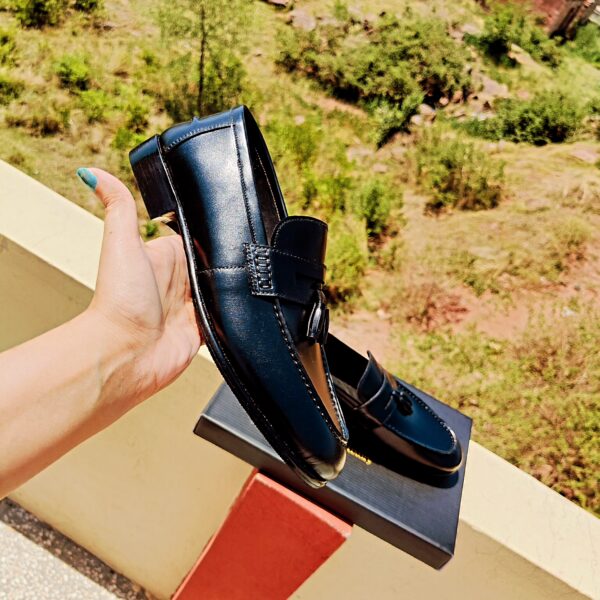 Tassel moccasin loafers for men in full-grain leather with double leather sole and Goodyear welt – LF-TM-014